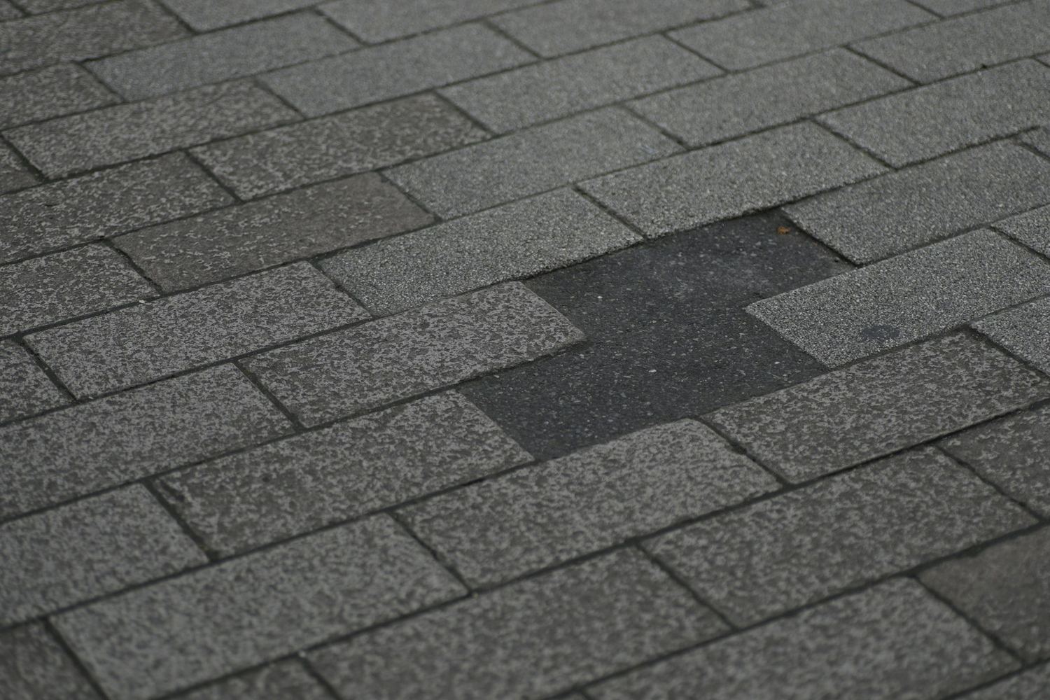 Storm damaged shingles