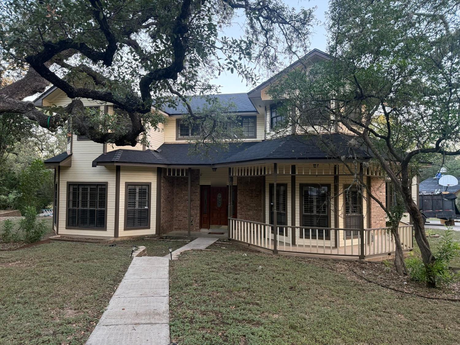 New roof on a home under live oaks