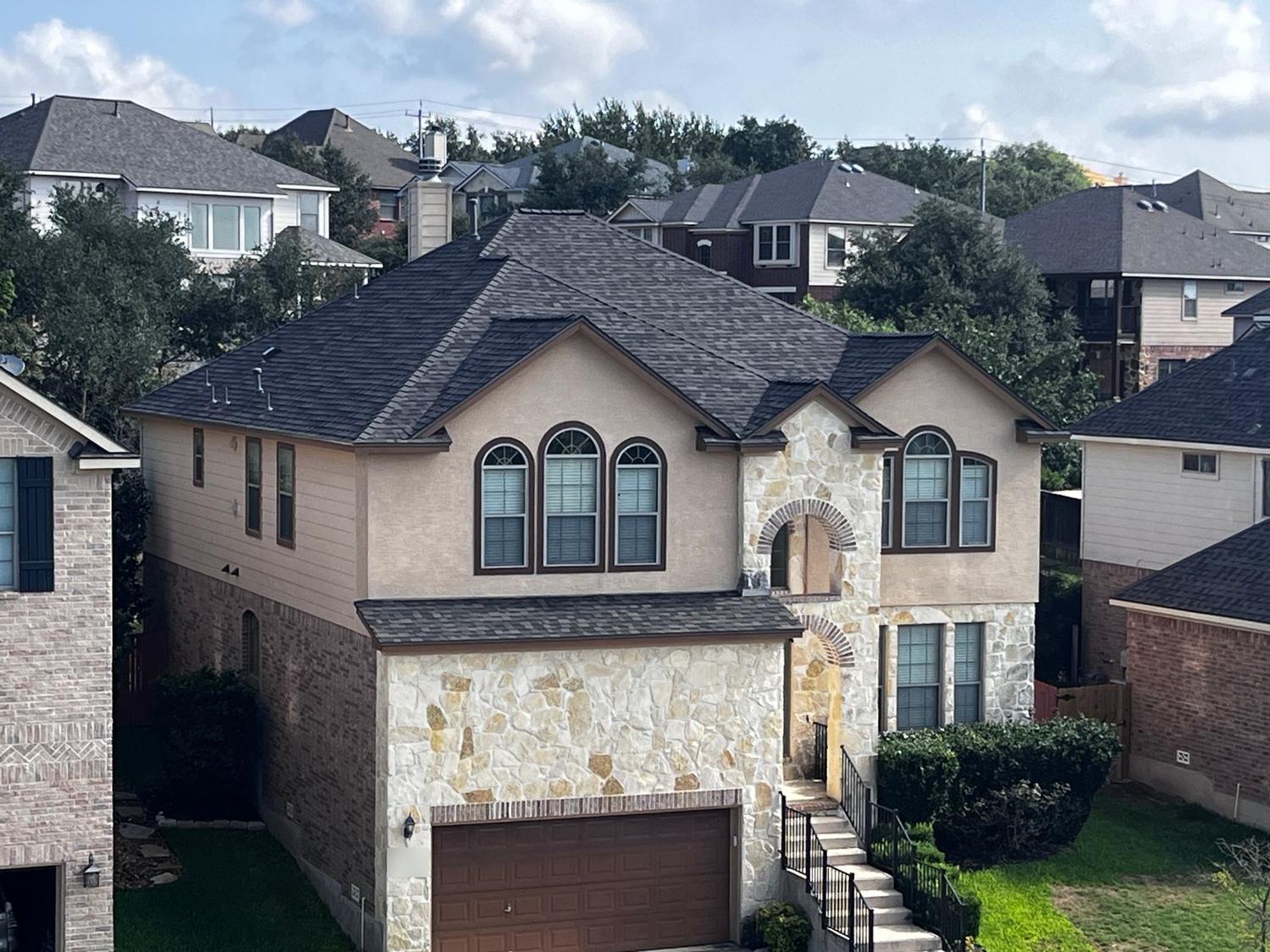 Completed roof replacement by Burrage Roofing